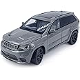 Grand Cherokee Trackhawk Toy Car Diecast Model Car 1/32 Scale SUV Vehicle Metal Zinc Alloy Casting, Light Sound, 4 Doors Open, Boys Toys Kids Birthday Gifts Mens Collection, Grey