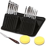 Aildysee Paint Brushes,15 Different Size Artist Paint Brushes Set for Acrylic, Watercolor, Oil and Gouache Painting, Painting