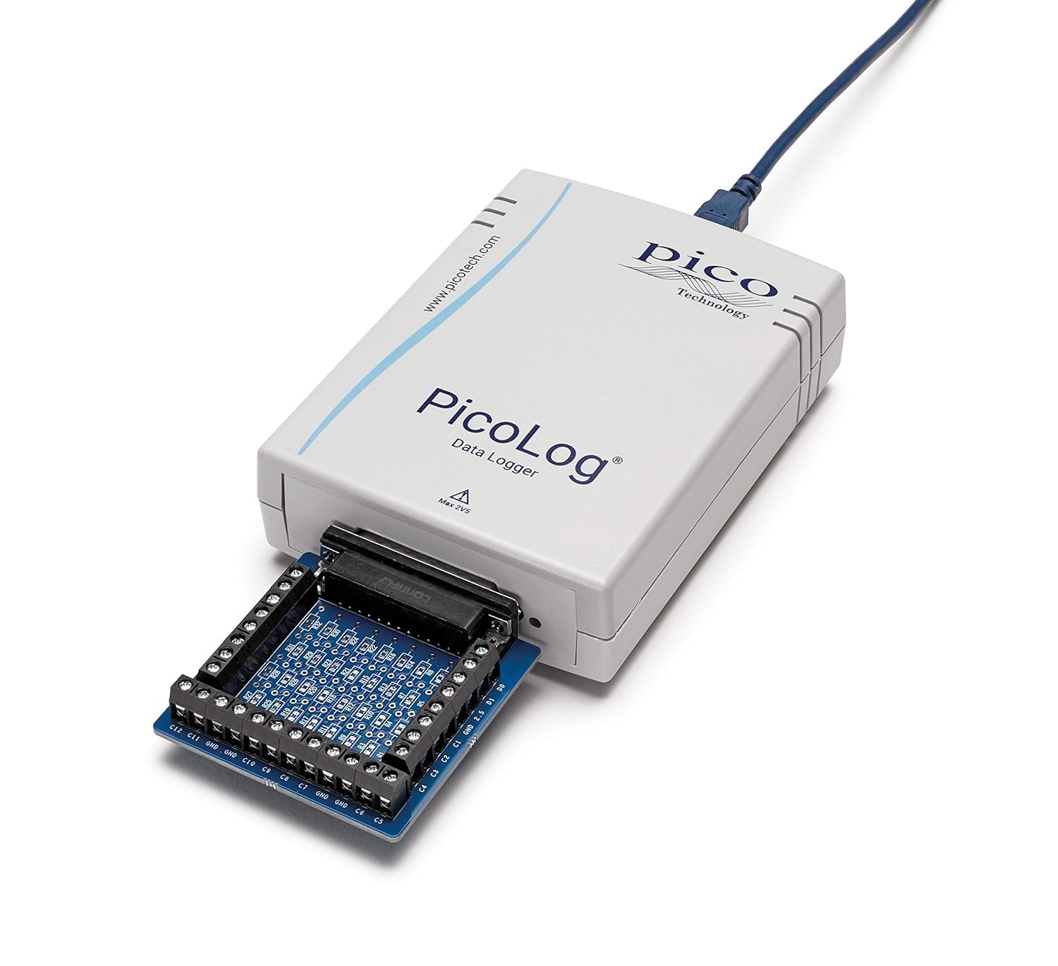 Pico Technology PicoLog 1216 USB Data Logger 16 Channel with terminal board, Multichannel data acquisition, PicoLog 6 software, Pico Cloud