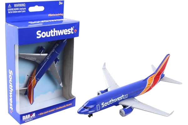 Daron Toy Airplane – Southwest Airlines – Die-Cast Metal Model Airplane Toy with Plastic Parts for Kids Ages 3+