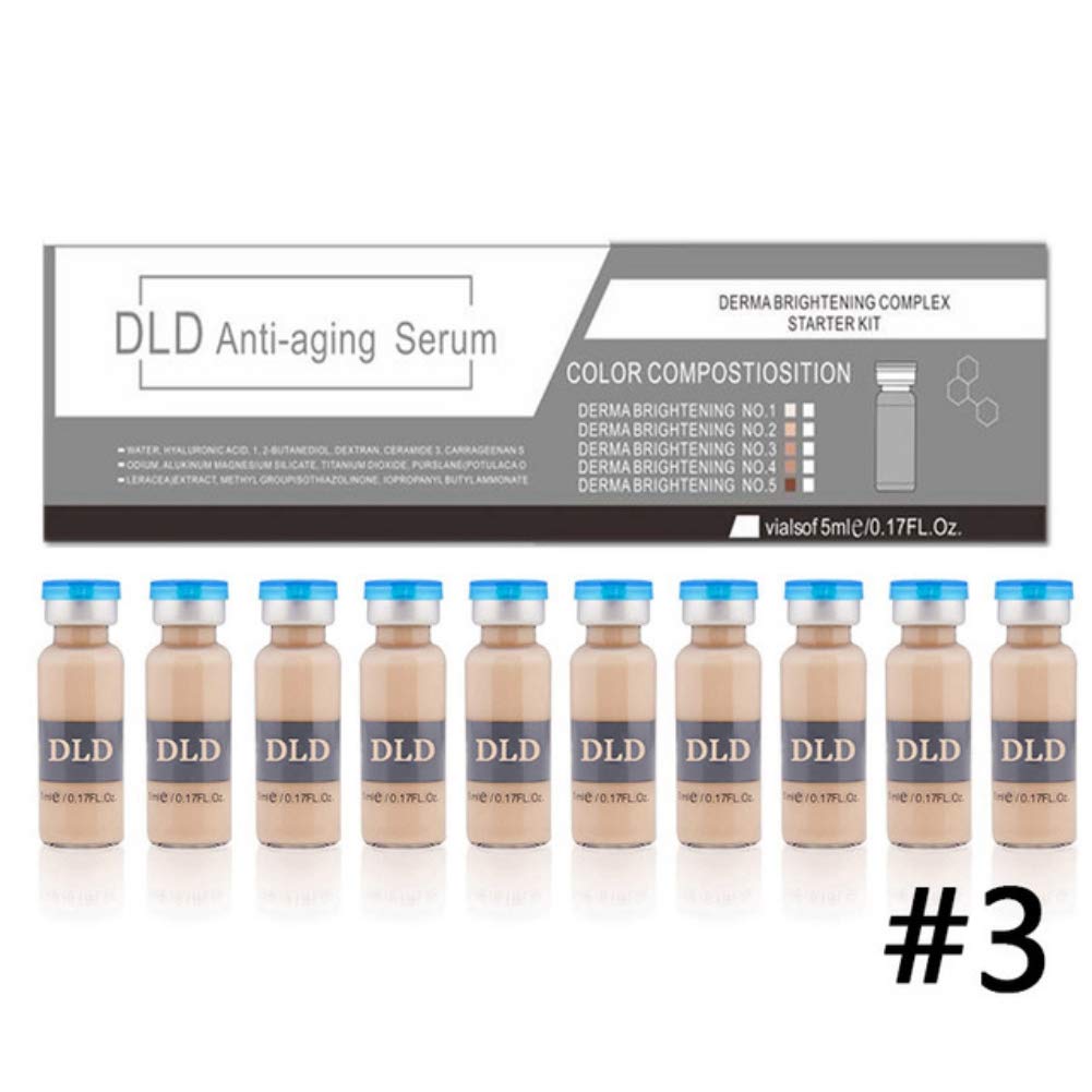 10pcs Semi-permanent Material Staying Foundation Liquid Set Moisturizing Cover Blemishes Even Skin Color Liquid Foundation For Microneedle Instrument by ColorfulLaVie