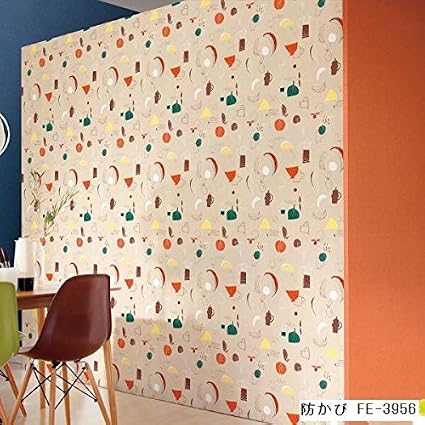 Amazon Co Jp ポップ アート調 のりなし壁紙 サンゲツ Fe 3956 92cm巾 50m巻 防カビ 日本製 ホーム キッチン