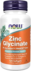 NOW Foods Zinc Glycinate - 120 Softgels