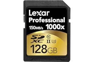 Lexar Professional 1000x 128GB SDXC UHS-II/U3 Card (Up to 150MB/s read) w/Image Rescue 5 Software LSD128CRBNA1000