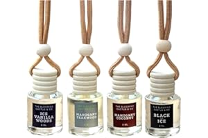 THE BLOOMING CACTUS & CO. 4 Pack Air fresheners | Long lasting car air fresheners, Hand-made in USA | Small room diffuser | Small Business Woman Owned. (8 ml Fresh & Earthy Pack Mix)