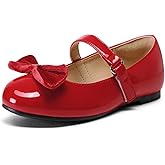 K KomForme Girl's Ballet Flats Non-Slip Soft Mary Jane Walking Party Dress Shoes for Toddler/Little Kid/Big Kid