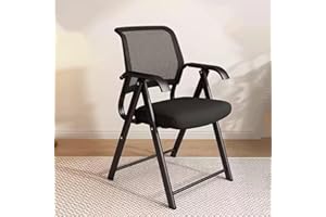 Portable Foldable Office Chair, Metal Folding Stool Chair with Handle, Collapsible Commercial Folding Chair Training Room Cha