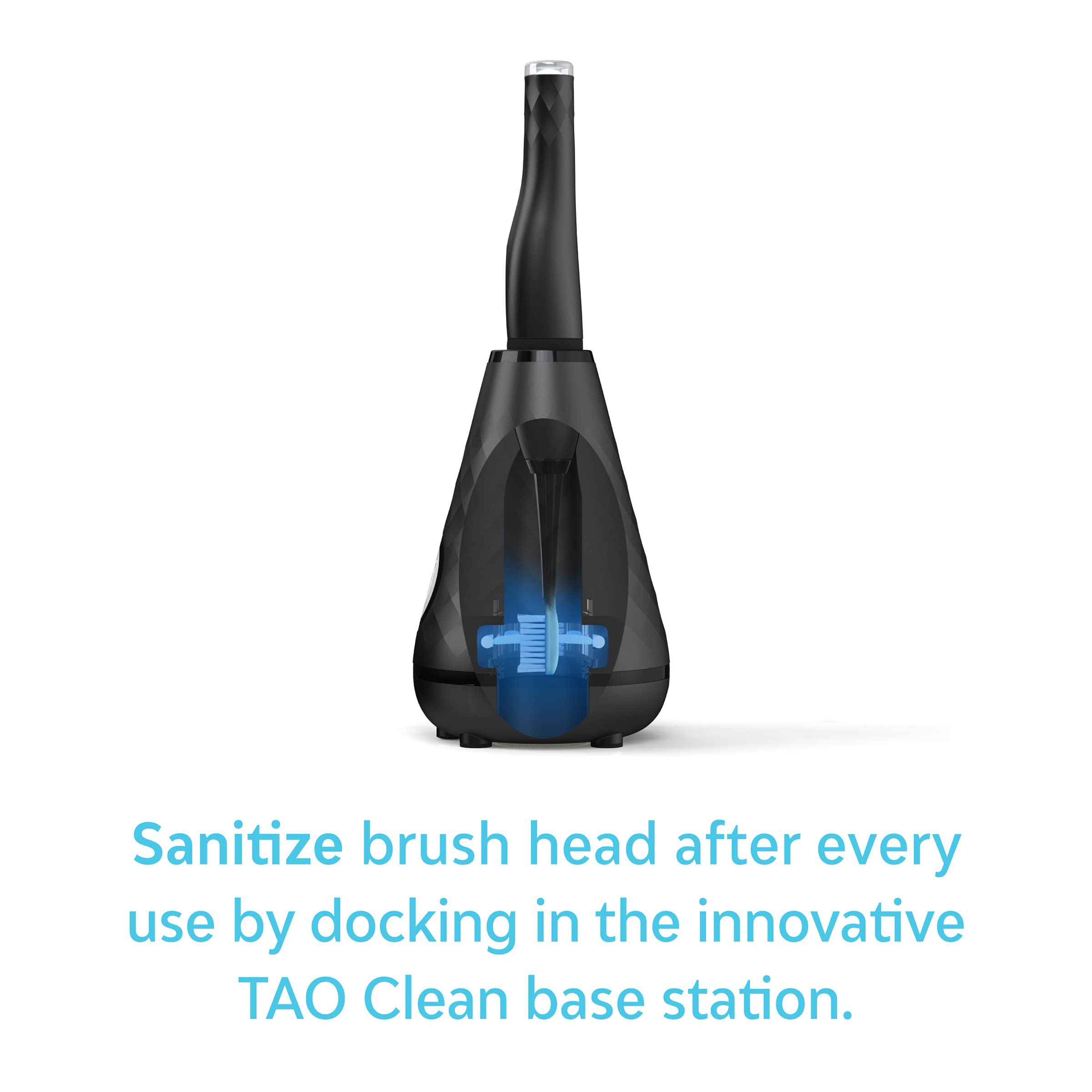 Tao Clean Umma Diamond Sonic Toothbrush Replacement Heads (3-Pack) – Replacement Heads for the TAO Clean Electric Toothbrush and Docking Station, Black
