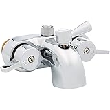 My PlumbingStuff B3100 3 ⅜-Inch Centers Clawfoot Tub Faucet with Ceramic Cartridges & ¼-Turn Ball-Valve Diverter - Diverter B