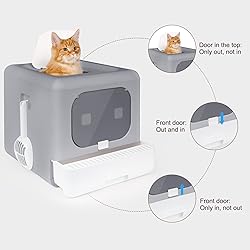 MARSDOCK Cat Litter Box, Fully Enclosed, Odor