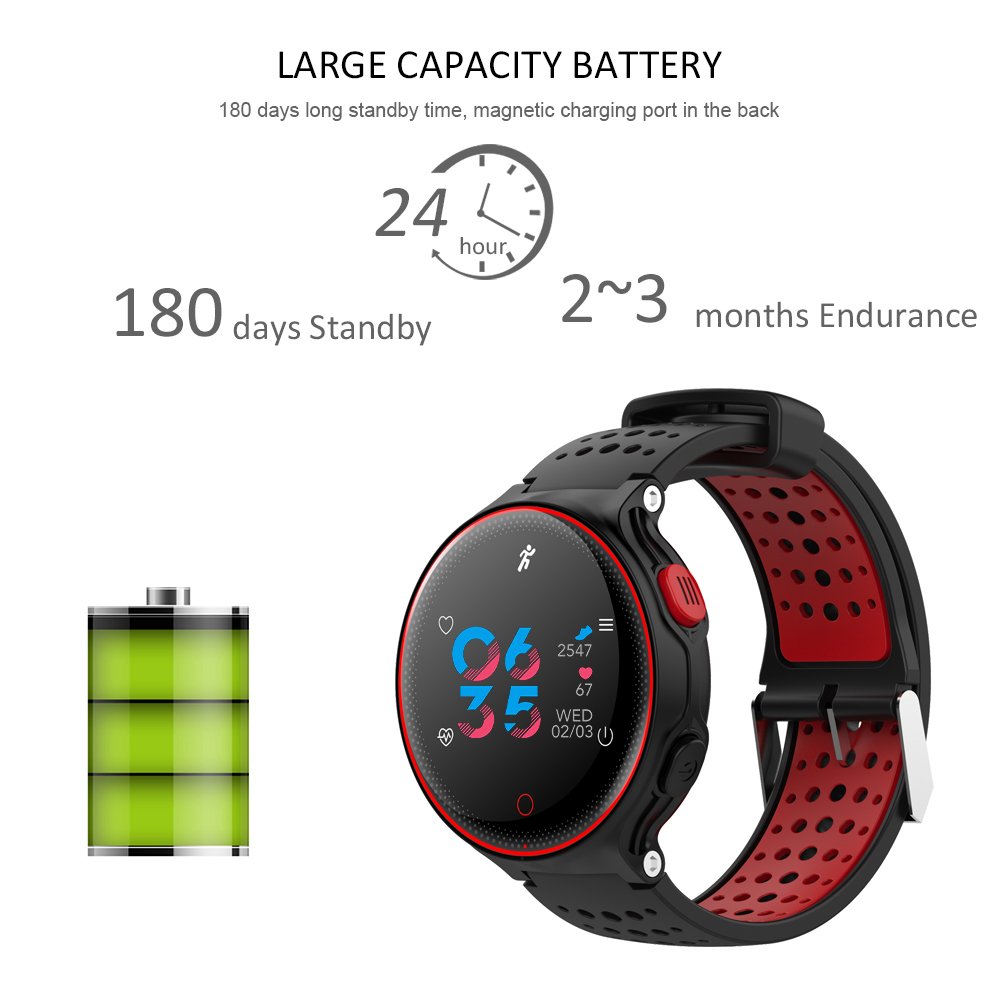 Pasaki - Reloj inteligente con Bluetooth, pantalla de color de 1 ...