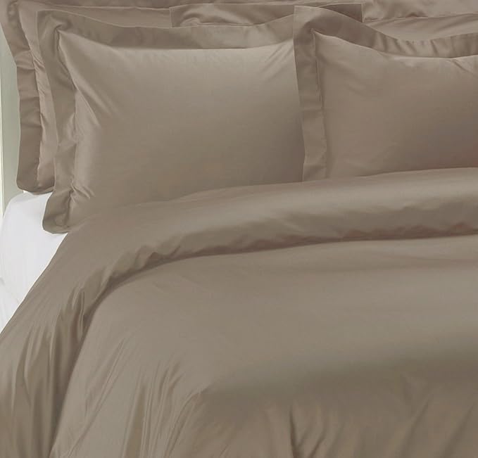 Marrikas 600TC Cotton Rich Full/Queen Solid Taupe Duvet