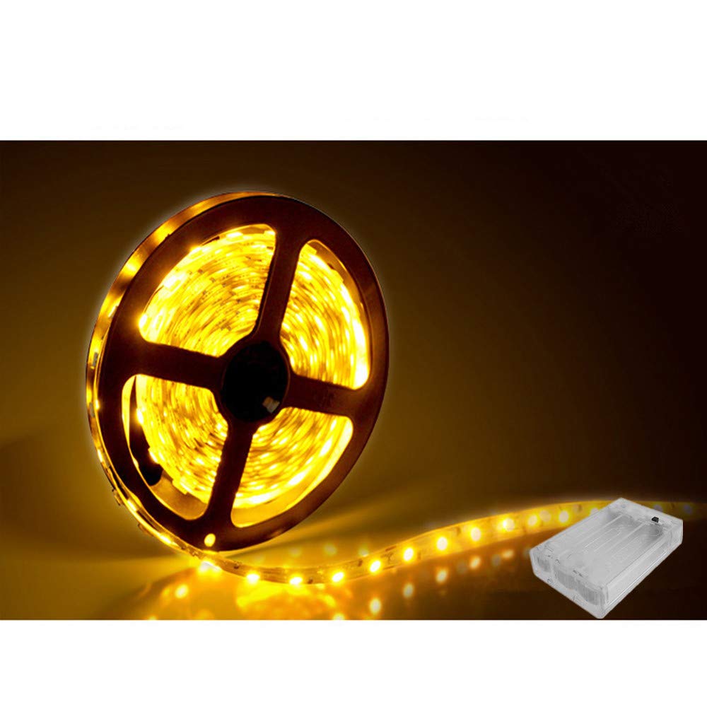 Sunboia LED Strip Lights Warm White,LED Backlight,Undercounter Lights,2m SMD5050 Flexible LED Lighting,Rope Lights,Waterproof Decorative Lights for Kitchen Ambry Home Cabinet Bar Bedroom Bathroom — image 1