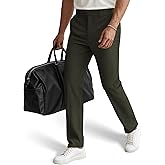 PJ PAUL JONES Mens Work Pants Regular Fit Casual Dress Pants Expandable Waist Dress Cropped Pant Slacks Tapered Pant Army Green XL