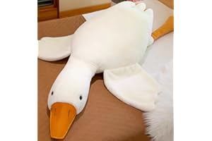 Ryttir Giant Goose Plush - 63" Extra Soft Goose Stuffed Animal Hugging Pillow with Rotund Belly,Safety Nursery Decor & Sensory Comfort Toy,Cuddle Companion for Kids(Christmas Gender Neutral Gift)