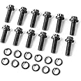 Precision Parts 12 Point Up Pipe Bolt Set Compatible with 2001-2016 Chevy Silverado/GMC Sierra 6.6L LBY LLY LBZ LMM LML Duramax Diesel