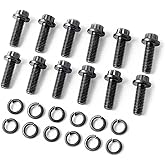 Precision Parts 12 Point Up Pipe/Manifold Bolt Set Compatible with 2001-2016 Chevy Silverado/GMC Sierra 6.6L LBY LLY LBZ LMM 