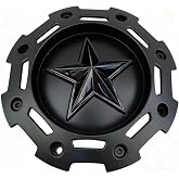 Wheel Center Cap Matte Black Rockstar Hub Cap SC-190, S1206-10, M-956 1PC | Wheel Accessories