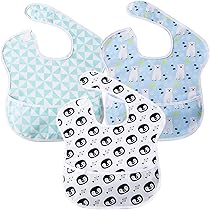 Bavoirs Bébé Dream Loom - Lot De 3, Réglables, Imperméables, Motifs Brodés (renne, Sapin, Père Noël)