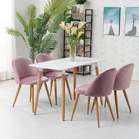 Ofcasa Set Di 4 Sedie Da Pranzo In Velluto Poltrona Sedie Imbottite Sala Da Pranzo Gambe In Metallo Casa Ufficio Ristorante Hotel Mobilia Amazon It Casa E Cucina