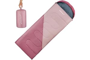 Clostnature Sleeping Bag for Adults and Kids - Lightweight Camping Sleeping Bag for Girls, Boys, Youths, Ultralight Backpacking Sleeping Bag for Cold Weather - Compression Sack Included(Right Zipper)