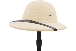 SAJUZEN 100% Straw Helmet Pith Sun Hat Summer Men Vietnam War Army Hat Dad Boater Bucket Hats Safari Jungle Miners Cap