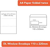 Postmaster DL Window Envelopes 110 x 220mm 80GSM Self Seal Pack 400 view 3