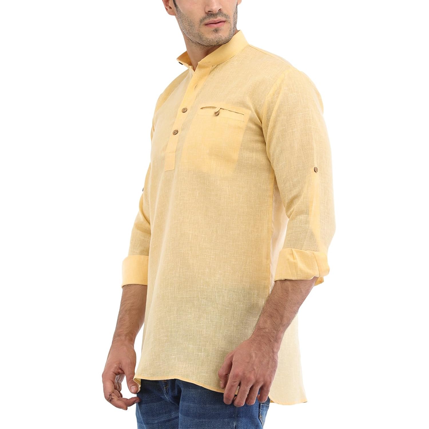 trendy trotters men's cotton short kurta