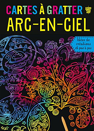 Carte à gratter arc-en-ciel : Avec un stylet en bois by Deux Coqs d'or