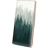 Immaturus Forest Tree Womens Wallet, Slim Thin RFID Blocking Card Wallets, Bifold PU Leather Credit Card Holder Organizer, Cute Cash Clutch Long Billfold with Zipper Coin Pocket Ladies Girls Gift