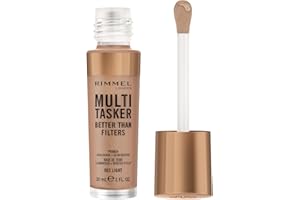 Rimmel Multi-Tasker Better Than Filters, 003 Light, Face Primer, Glow Booster and Highlighter, Vegan Formula, Anti-Ageing Benefits, Light-Reflecting Pigments, Giant Soft-Touch Wand, 1oz