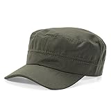 Cadet Army Cap Military Style Adjustable Flat Top