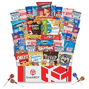 Image of Care Package for College Students, Military, Father's Day, Finals or Back to School (50 Count) From Snack Box ...
