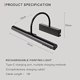 HARPER LIVING Rechargeable Picture Light with Remote 3 Color Temps 4000mAh view 7