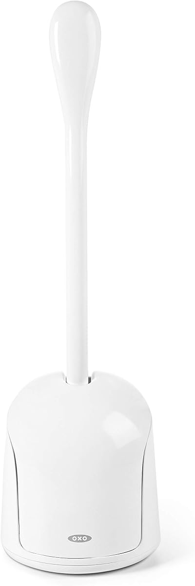 OXO Good Grips Compact Toilet Brush & Canister White Inoxidable 17-1/4"