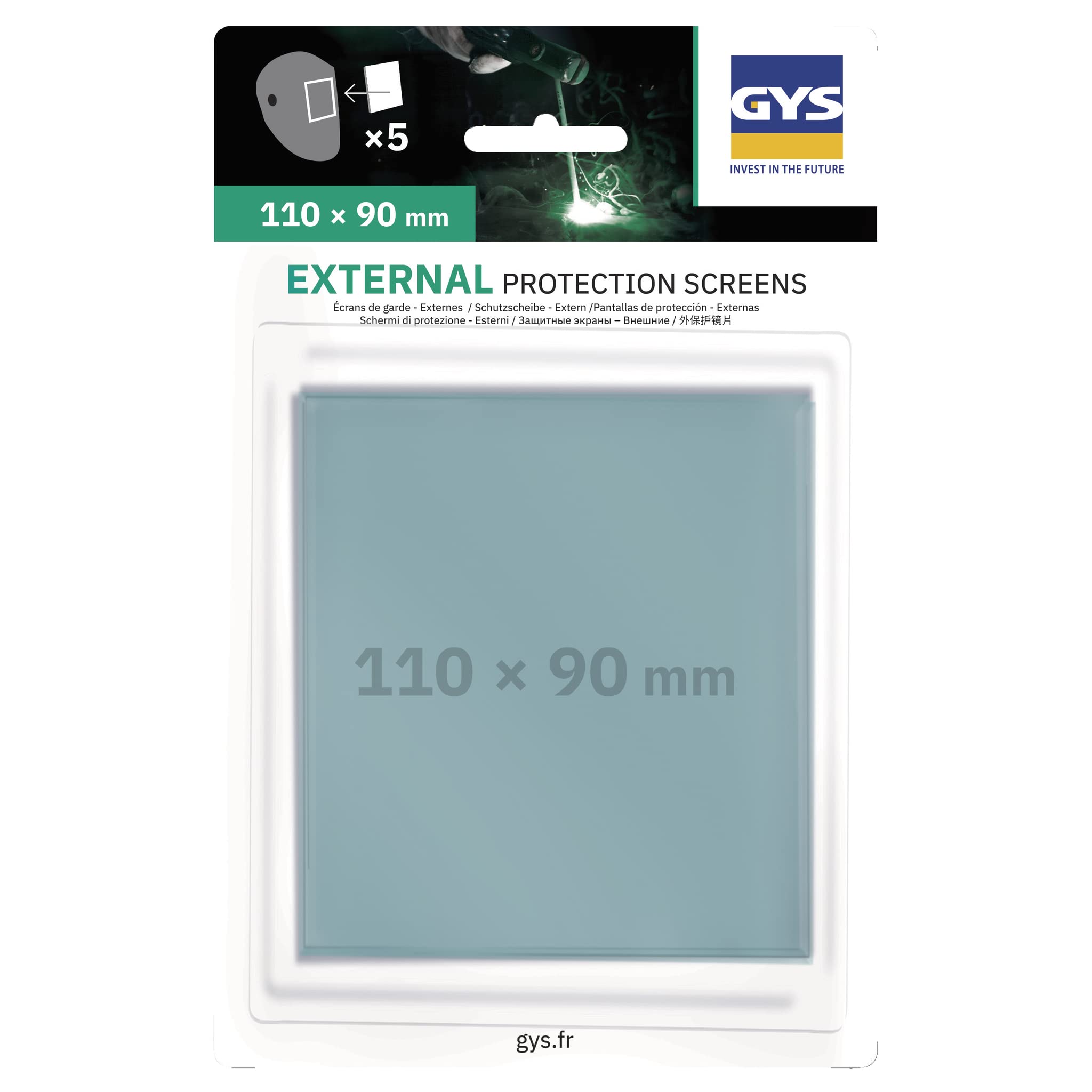 GYS 5 External Clear Lenses 110 x 90 mm