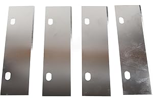 4PCS Grill Scraper Blades Replacement, 6" Stainless Steel Griddle Scraper Blades Barbecue Cleaning Tools for Outdoor BBQ