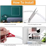 Zayejod 5M PVC Wallpaper Border Self Adhesive White 10mm Flexible Molding view 8