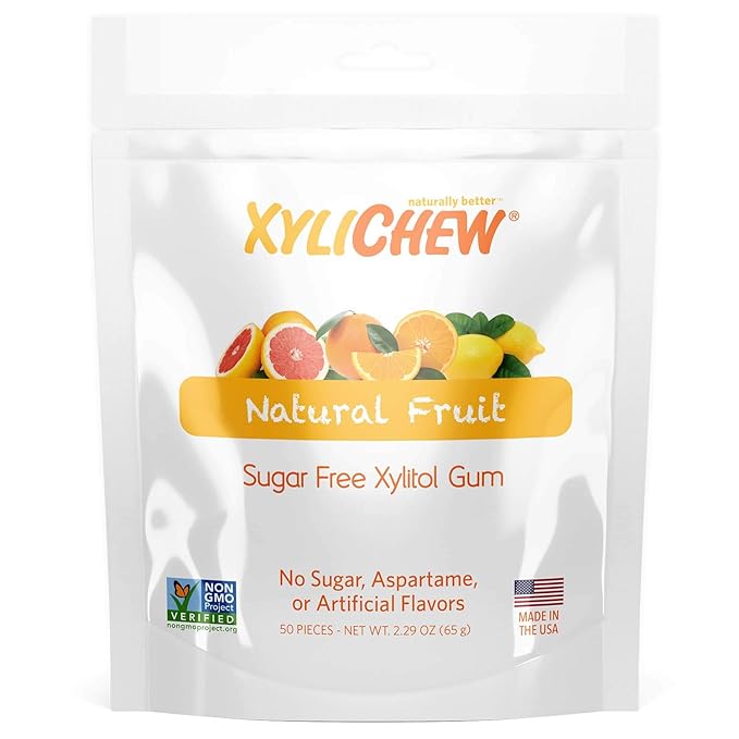 Xylichew 100 Xylitol Chewing Gum Non GMO, Non Aspartame