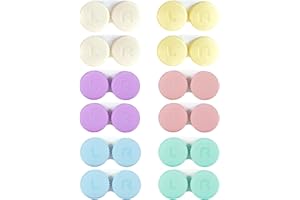 YKuzLx 12 Pack Contact Lens Case, Portable Contact Case for Travel Outdoor Home Office Dormitory and Daily Use,Colorful