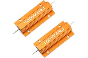 Chanzon 2pcs Wirewound Aluminum Shell Resistor 4 Ω ohm 100W ±5% Tolerance 4R Rohs Certified