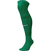 Nike Dri-FIT Unisex Matchfit Knee High OTC Over The Calf Football fútbol Soccer Atheltic Team Socks | Pine Green White (Large) Mens 8-12,Womens 10-13 CV1956-302 Polyester Cotton Spandex
