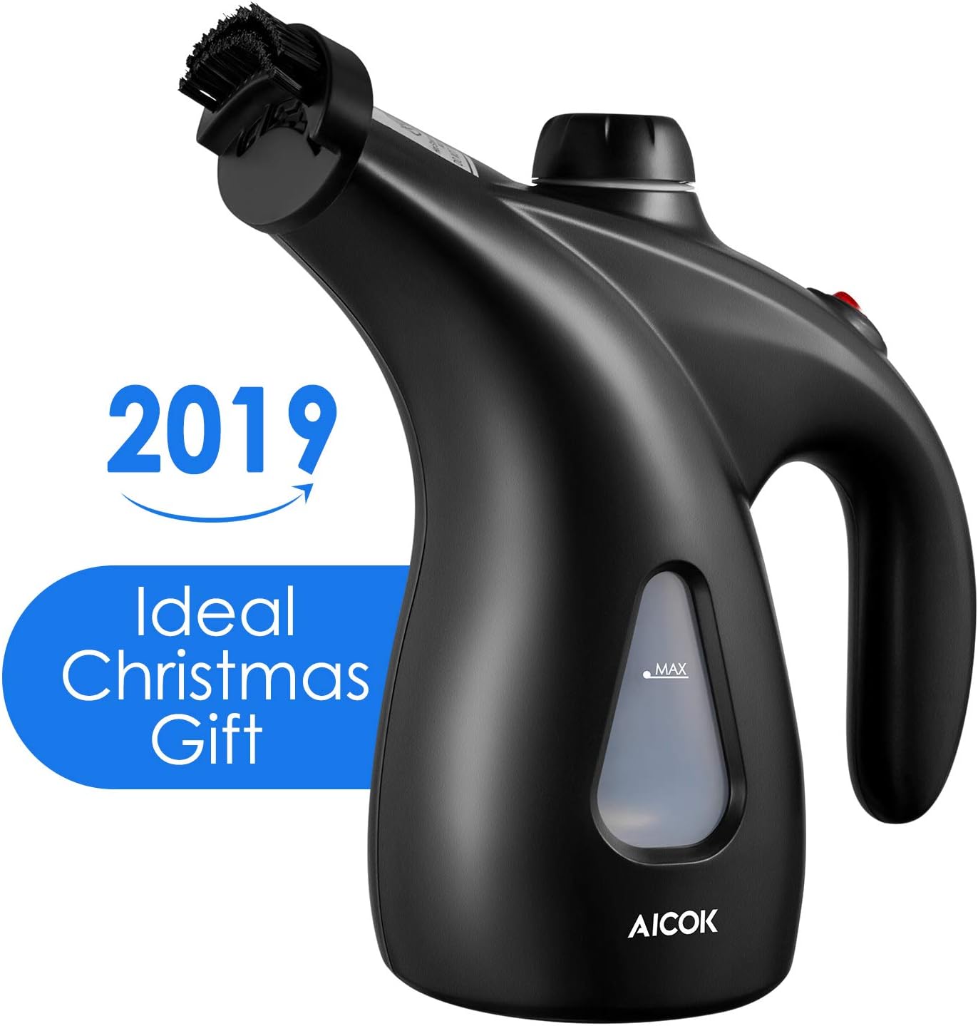 Clothes Steamer, 200ml Portable Garment Steamer, Aicok 900W Powerful Handheld Steamer, Fast Heat-up Clothing Steamer with Brush & Pouch for Home and Travel, Black