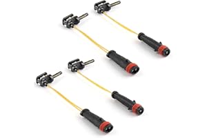 Merdege Brake Pad Sensor Line, 4 PCS Brake Alarm Line, Compatible with Mercedes Benz E350 W211 W220 C300 C350#2115401717 2205400617 2205400717 (Black)