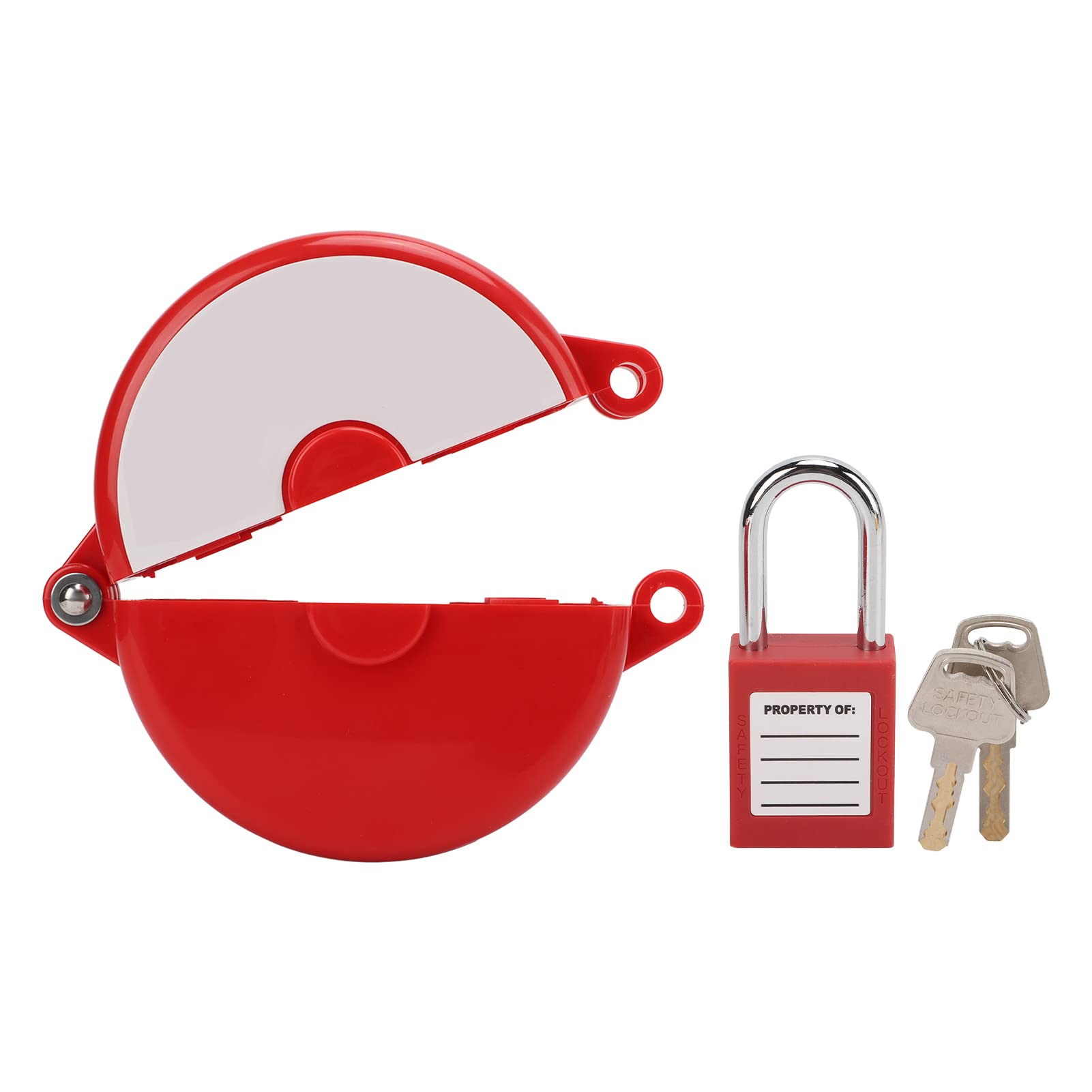 ABS Valves Lockout Device Hose Bib Lock Shell Design Safe Reliable Handwheels Locking Tool for 25mm to 64mm Valves, Come with Padlock