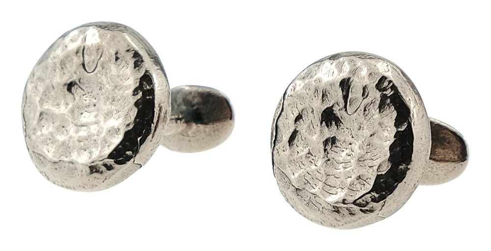 Bronze Hammered 8th Wedding Anniversary Traditional Cufflinks