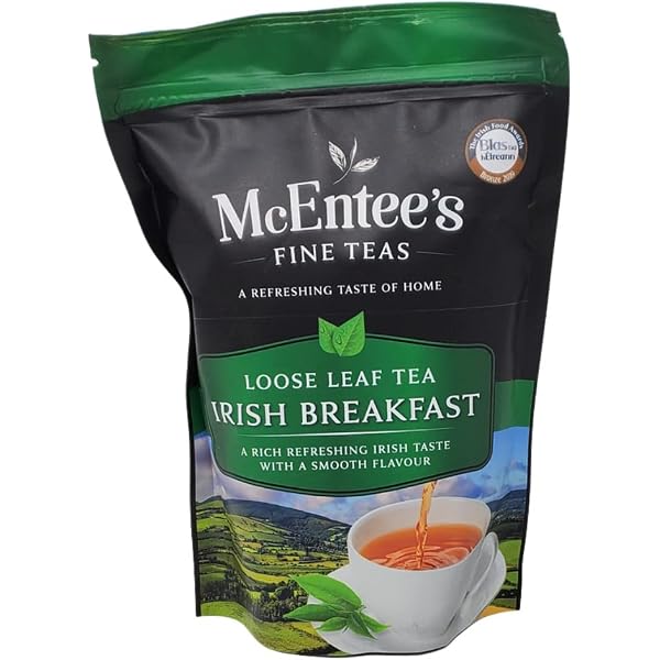 McEntee's Irish Gold Blend Thé En Vrac - Boîte De 500 G - Un Mélange Fort Et Savoureux De Thé Noir En Vrac D'Assam Et Du Kenya
