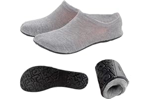 AIYUE Women Non-slip Fuzzy Slipper Socks with Waterproof Soles Rubber Bottom Grippers