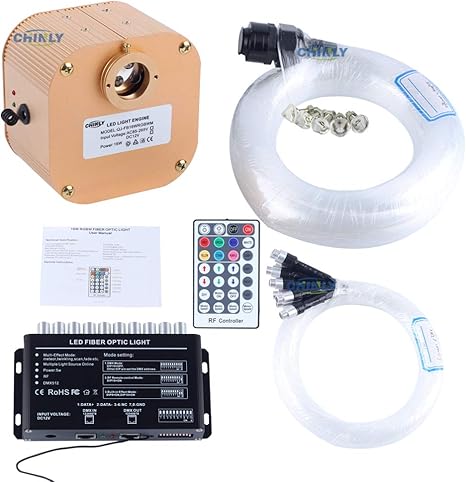 Chinly 16w Rgbw Rf Remote Twinkle Led Fiber Optic Star Ceiling