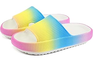 sharllen Cloud Slides for Kids Boys Girls House Slippers Comfy Kids Cloud Slippers for Boys Non-Slip Kids Slippers for Girls Beach Slide Sandals Black/White/Beige